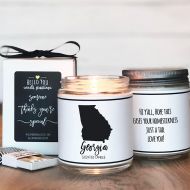 Helloyoucandles Georgia Scented Candle - Homesick Gift | Feeling Homesick | Missing Home Candle | State Scented Candle | Moving Gift | College Student Gift