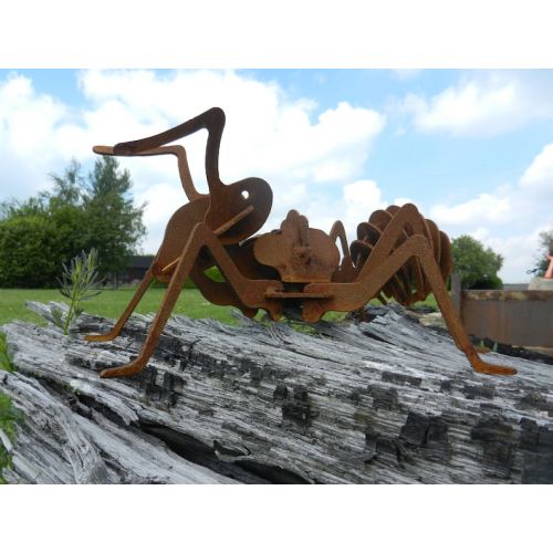  RustyRoosterMetalArt Ant Garden Sculpture  Giant 3D insect Garden Decor  Insect Gift  Rusty Metal Ant Garden art  Insect Garden sculpture
