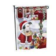 DoggieOfTheDayShop Dear Santa Mailbox Christmas Letter Bull Terrier Dog Garden Flag