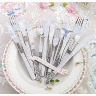 ODDandRELOVED Floral flatware set, service for 4-100, valentines day gift, princess wedding, cutlery set, flatware set, silverware set, rustic wedding