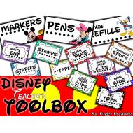 /KreationsByCollins Printable Teacher Toolbox Labels - Disney Theme - Disney Classroom - INSTANT DOWNLOAD