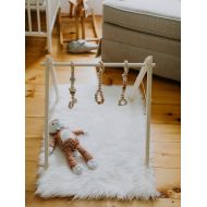 /WeeLittleHedgehog Wooden Play Gym  Ships Fast  Scandinavian Minimalism  Eco-friendly & Organic  Hanging Toys NOT included