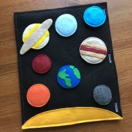 Solar System Quiet Book Page; Quiet Book, Toddler, Early Learning, Felt Book, Busy Book, Educational Games, ThePinkPenguinShop, Planets,
