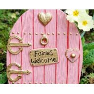 Galleryart4u Pink Fairy Door Large. All Fairies Welcome. Perfect Indoor or Out. Invite the fairies to your home or garden.