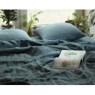 SandSnowLinen Blue linen Duvet Cover, Linen quilt cover,Linen Duvet Cover,Pure Linen Bedding,Custom Size Duvet Cover,Linen doona cover,Blue Bed Linen