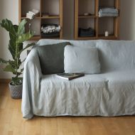 SandSnowLinen Linen Couch Cover, Linen Bedspread, Natural Sofa Cover, Linen Couch Throw, Large Linen Coverlet, Pure Linen Bedding, Linen Bed Cover