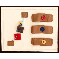 NaturalAcorn Montessori Practical Life Frame Activity Page - Buttoning Exercise