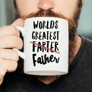 /PrintsInPyjamas Worlds Greatest Farter Mug - Dad Mug, Worlds Greatest Father Mug, Dad Gift, Funny Gift for Dad, Funny Dad, Gift For Dad, Christmas Dad