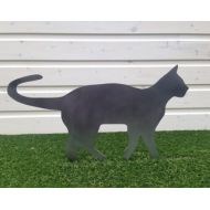 DrewDesignsByDrew CAT Walking... Handcrafted from 3mm Steel.... Cat deterrent... Metal Animal... Garden Sculpture.. Garden ornament.Gift for her. Gift for him