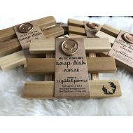 /TheGildedFawnLLC Handmade Water Resistant Poplar Wood Soap Dish - Make your soap last longer! Great gifts! Complements any soap! Rustic Antler Branding Cabin