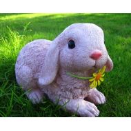 LGCraftsGardenzoo Cute Colorful Animal Rabbit with a metal Flower,Garden&Home Decoration Display LG170263