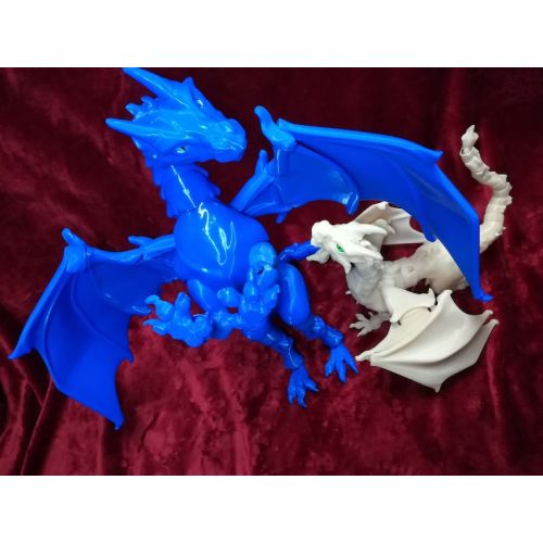  JollyBuild LaRgE Dragon 3D Printed Braq BJD [UNASEMBLED] DIY Action Figure - Ball Jointed Articulated realistic glass eyes agressive Select eyes