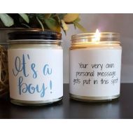 DragonflyFarmsCo Its a Boy Soy Candle, Scented Soy Candle Gift, New Mom Gift, Candle Gift, Personalized Candle, Gifts for Mom, Baby Announcement Gift
