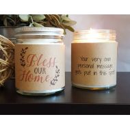 /DragonflyFarmsCo Bless our Home Soy Candle, Scented Soy Candle Gift, New Home Gift, Candle Gift, Personalized Candle, Housewarming present