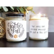 /DragonflyFarmsCo Gather Yall Soy Candle, Scented Soy Candle Gift, Candle Gift, Personalized Candle, Halloween Candle, Girlfriend Gift, Fall Candle Gift