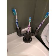 /BasementBuilder Industrial Pipe Toothbrush Tree