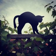 /BlaszanyKotpl Outdoor garden decoration Cat Fuslapa made of steinless steel