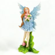 MiniaturExpressions Standing Flower Fairy In Blue - Miniature Fairy Garden Supply