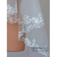 /LidiaApollo Wedding veil, embroidered wedding veil, Long bridal veil,short bridal veil, embroidered flowers