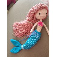 /MstudioK Mermaid crochet doll , mermaid doll , amigurumi doll , knitted toy , crochet toy