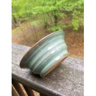 /SerpentesCeramics Handmade ceramic ridged bowl - rutile