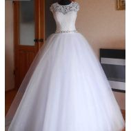 /LuxuryDressNaMa White Wedding dress Luxurious vintage wedding dress with a belt! Lace and tulle wedding gown Vintage lace bridal dress . PLUS SIZE