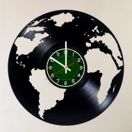 MyGIFTStoreArt Planet Earth 12 inches ViNYL Record Wall Clock | our world clock | gift for | Planet| World art | Earth gift | gift for men | our world