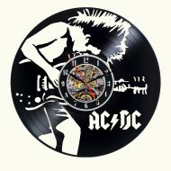 DecoStyleStudio AC DC Vinyl wall Clock Decor For Walls From Vinyl Records Handmade Reclaimed Decoration Wall Decor Sign