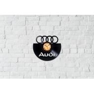 UniqueWallClock Vinyl Record Clock Audi Car Modern Wall Clock Audi Wall Decor Audi Vinyl Clock