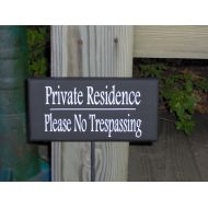 Heartfeltgiver Private Residence Please No Trespassing Wood Vinyl Rod Stake Sign Outdoor Privacy Property Warn Yard Lawn Plaque Place In Planter On Porch