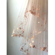 CleoandClementine ROSE GOLD Metallic Flaked Bridal Veil - Hera by Cleo and Clementine