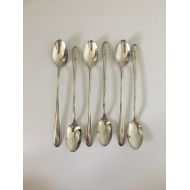 /StilettoGirlVintage Silver Plate Ice Tea Spoon H & T MFG Co. Dessert Spoons Set of 6 Daisy Flower Shabby Tarnished