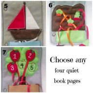 Itsthesmallthings Felt quiet book - Toddler quiet book - Quiet book page - Toddler busy book - Busy book page - Felt busy book - Pick 4 pages plus cover #QB88