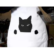/JolyonYates Cat Apron, Gift for Cat Lovers. Cat Pinny ... Chefs Kitchen Cooking Apron