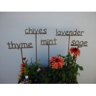Metalgardenart CHOOSE ANY 3 - Metal Garden SignMarkers for your Herbs - 13 to choose from...19 Inches Tall
