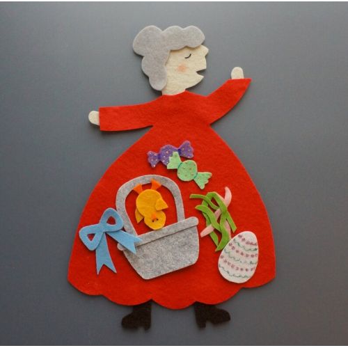  CocosFeltDesign There was an Old Lady who Swallowed a Chick Felt Story // Felt Stories // Flannel Board Story // Circle Time // Preschool stories