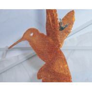 Custommetalart Rusty Metal Hummingbird, metal bird sculpture, metal yard art, rusty bird, outdoor metal art, rusty hummingbird, metal garden art