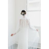 /Taniamaras ROSELLA | chapel wedding veil with blusher, long bridal veil, ivory wedding veils