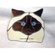 /Robinsglassworld Himalayan Cat Stained Glass Suncatcher