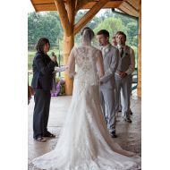 /GorgeousComplements2 Sweetness -Single Tier Satin Rattail Edge Wedding Veil Cascade 33 Waist Length, Bridal Veil