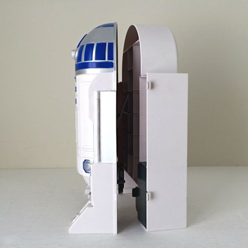  Halfpintsalvage Star Wars R2D2 Action Figure Carrying Case, Valentines Day Gifts for Kids, R2-D2 Star Wars Toy Display, Vintage Star Wars Droid Playset