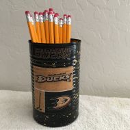 KreationsGalore HOCKEY PENCIL HOLDER KH101/Pencils/Pens/Brushes/Markers/Crayons/Candy/Money/Flower/Gift Holder (Anaheim Ducks Fabric)