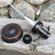 /Onedreamdesigndotcom Mason Jar Soap Pump Kit Bronze Old Fashioned Well Pump