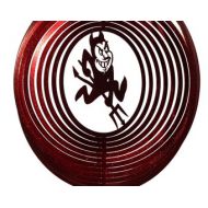 Swenproducts Arizona State Sun Devils COMBO Swirly Metal Wind Spinner