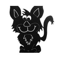 Swenproducts Hand Made Scary Kat Cat Black Yard Art *NEW*