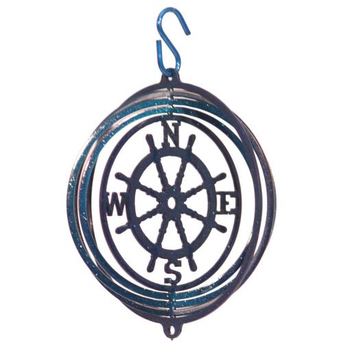  Swenproducts Ship Wheel Tini Swirly Metal Wind Spinner