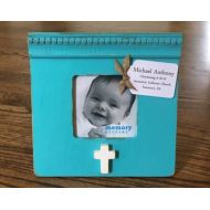 Thememorykeepers Personalized Frame Baby Gift Baby Shower Birth Baptism Christening Naming Gift Present for Boy