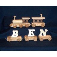 Timbertoys 3 to 11 Letter Personalized Wooden Train with Natural wood letters--Order today and receive in 5 days