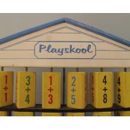 SoSylvie Vintage Wooden Playskool Math Game 1960s Childrens Teaching Game Numbers Addition Educational Wood Schoolhouse Learning Game Brendas Toy