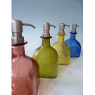 /GlassRedux LARGE Upcycled Eco-Friendly Patron Tequila Soap Dispenser Repurposed Glass Bottle